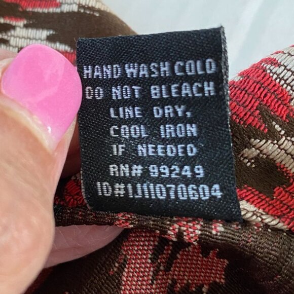 Maggie Barnes Womens Red & Brown Abstract Print Long Line  Jacket Size 3X - Picture 4 of 12